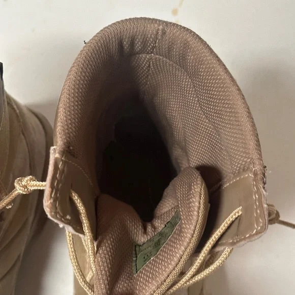 Military Mens Tan Brown Outdoors Work Boots - Picture 11 of 16